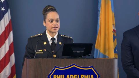 Philadelphia Police Commissioner Danielle Outlaw speaks during a news conference about the homicide cold case known as 