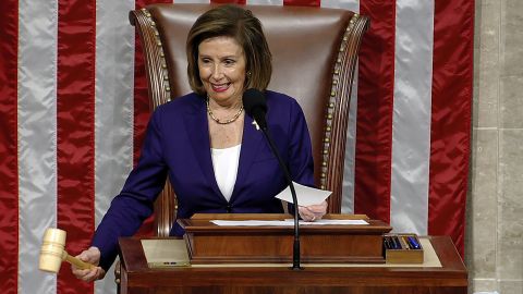 House Speaker Nancy Pelosi of Calif., announces final passage of the bill with protections for same-sex marriages, on the House Floor on Thursday, Dec. 8, 2022, in Washington. 