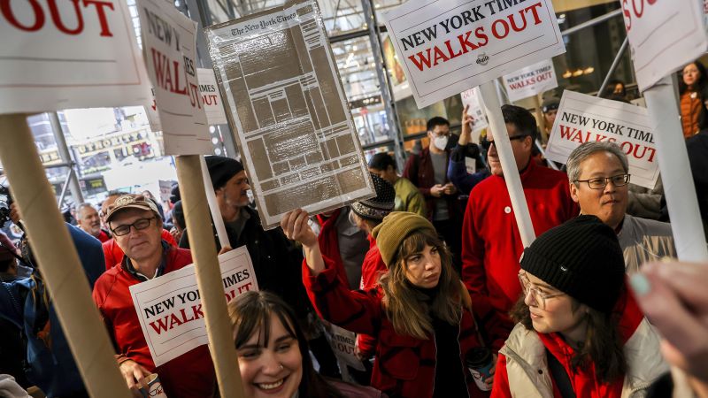 New York Times journalists stage historic 24-hour strike after management and union fail to reach deal