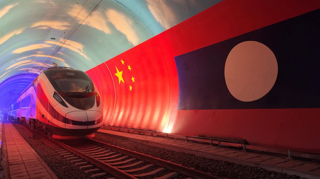 The new semi high-speed route across Laos is part of a Beijing-Bangkok long-term project.