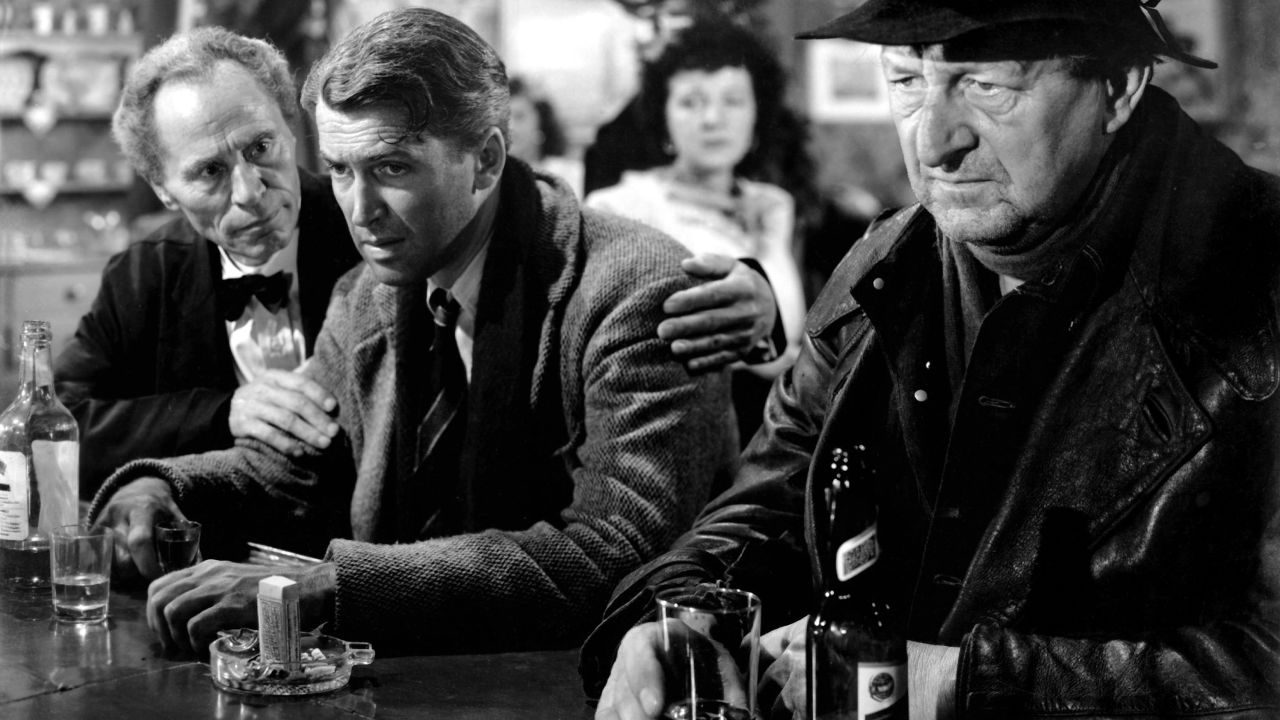 William Edmunds and James Stewart in 1946's "It's A Wonderful Life."