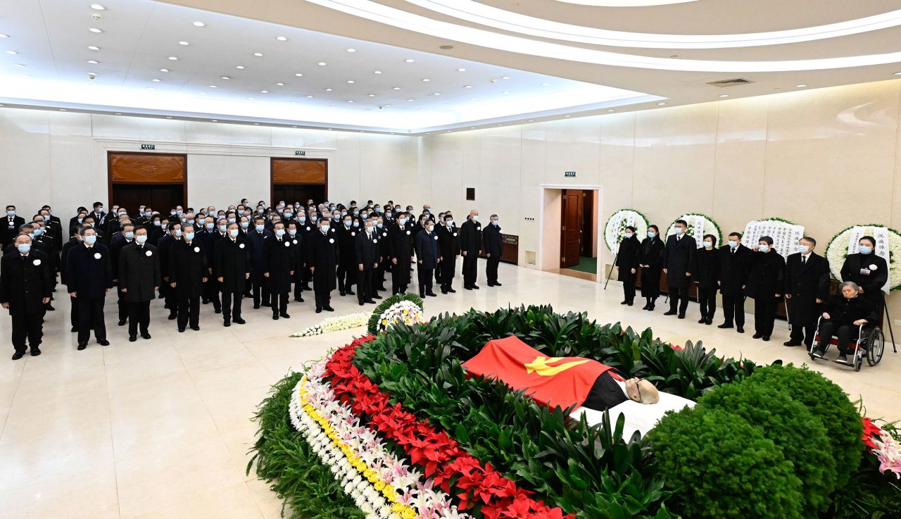 Chinese leader Xi Jinping joins retired leaders as well as members of the Chinese Communist Party's Politburo Standing Committee as they <a href="https://www.cnn.com/2022/12/06/china/china-jiang-zemin-memorial-service-intl-hnk/index.html" target="_blank">pay their final respects to former leader Jiang Zemin</a> at the Chinese PLA General Hospital in Beijing on Monday, December 5. Jiang died November 30 at the age of 96.