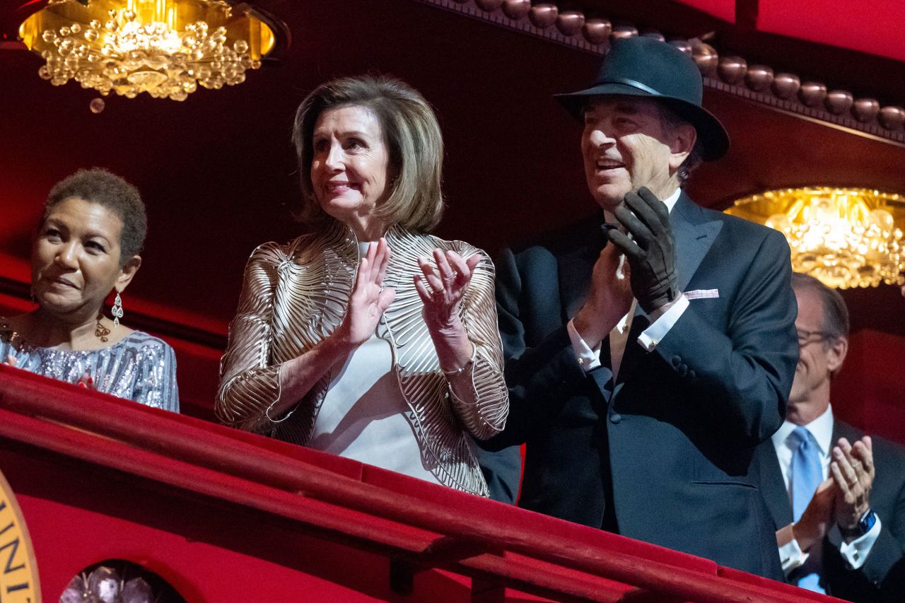 US House Speaker Nancy Pelosi attends the Kennedy Center Honors with her husband, Paul, on Sunday, December 4. It was Paul's <a href="https://www.cnn.com/2022/12/04/politics/biden-kennedy-center-honorees-white-house/index.html" target="_blank">first public appearance</a> since he was brutally attacked in October.