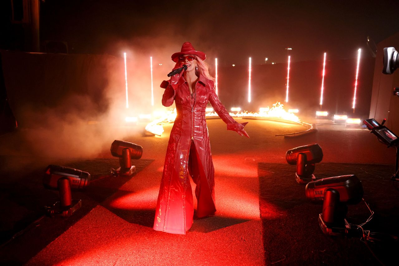 Singer Shania Twain performs at the People's Choice Awards in Santa Monica, California, on Tuesday, December 6.