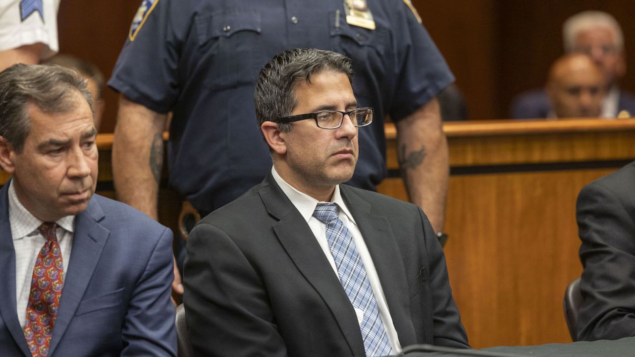 Michael Valva is seen as a guilty verdict is read during his trial at Suffolk Criminal Court in Riverhead, New York, Nov. 4, 2022.