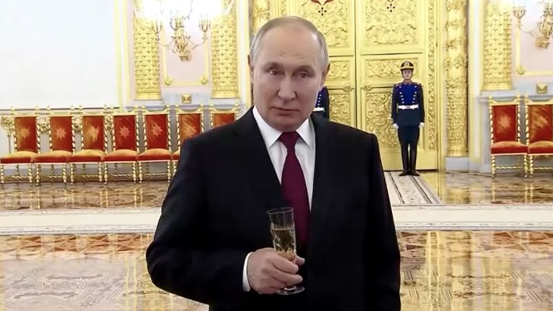 ‘Who started it?’ Putin sips champagne as he defends assault on Ukrainian civilian infrastructure – CNN