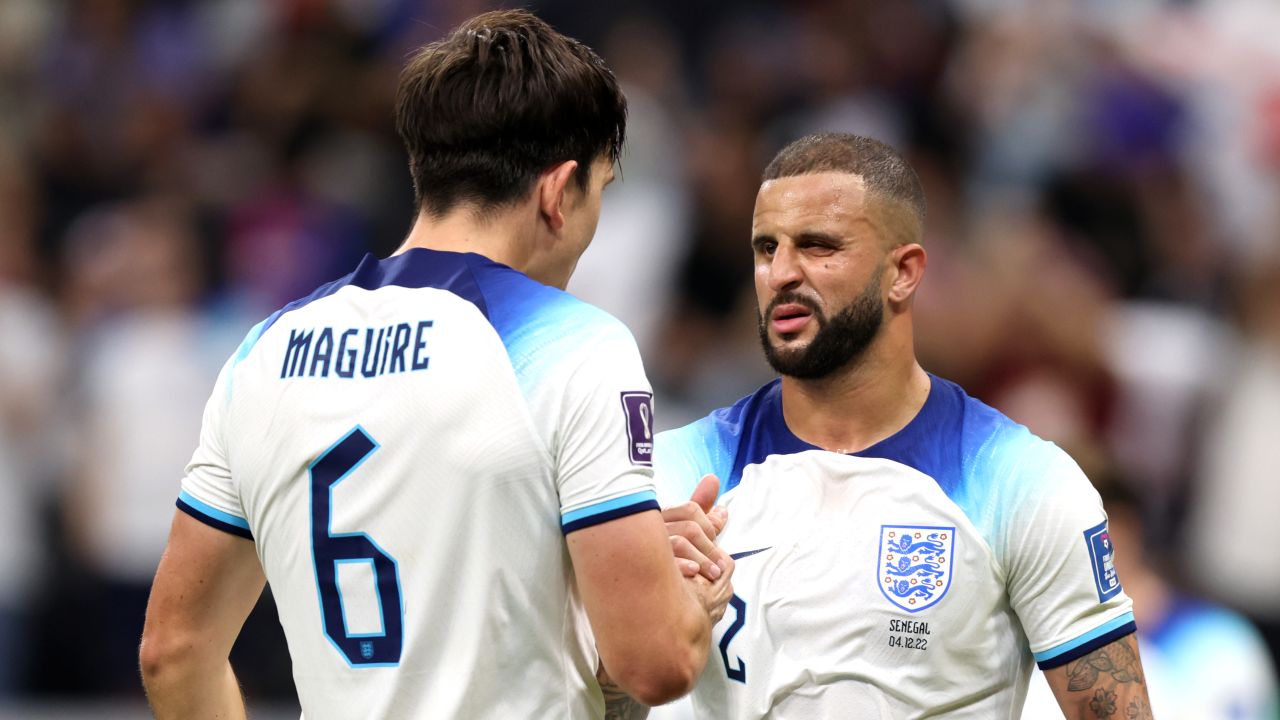 Kyle Walker (right) will likely be crucial for England against France. 