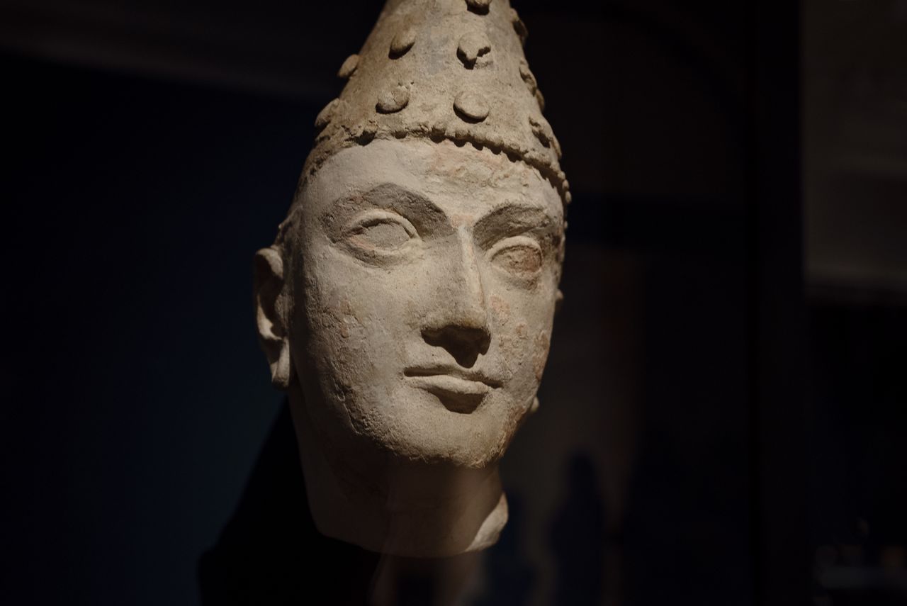This statue of a prince's head dates back to the 1st or 2nd century BCE.