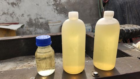 A ground water sample from the Bhalswa landfill in northwest Delhi.