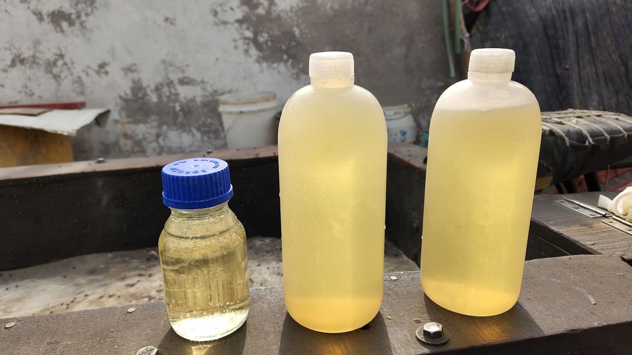 A ground water sample from the Bhalswa landfill in northwest Delhi.