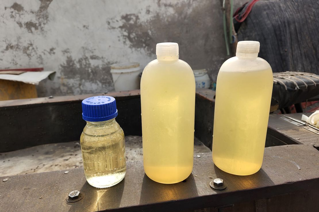 A ground water sample from the Bhalswa landfill in northwest Delhi.