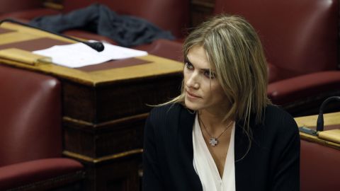 Eva Kaili in parliament in Athens on November 4, 2011.