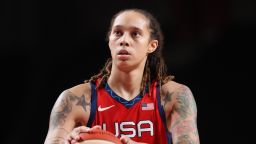 Brittney Griner #15 of Team United States prepares to shoot a free throw against Nigeria during the second half of a Women's Preliminary Round Group B game on day four of the Tokyo 2020 Olympic Games at Saitama Super Arena on July 27, 2021 in Saitama, Japan.
