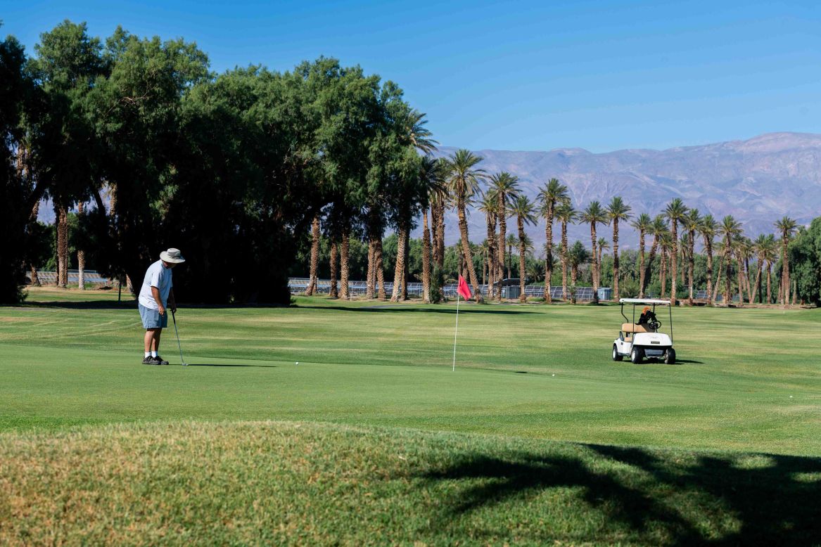 Swing low at <strong>Furnace Creek Golf Course </strong>at Death Valley, California. At 214 feet below sea level, the course claims to be the lowest elevation course in the world. With summer temperatures at Death Valley peaking as high as 49 degrees Celsius (120 degrees Fahrenheit), it can also be a toasty trip round the fairways.