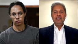 Brittney Griner (left) and Jorge Toledo (right) were both returned to the US as part of a prisoner swap.