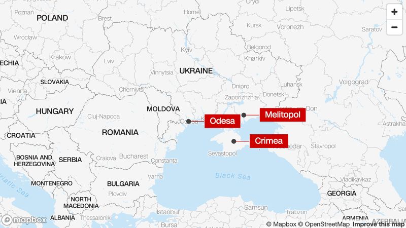 Ukraina meluncurkan serangan rudal ke Melitopol yang diduduki Rusia