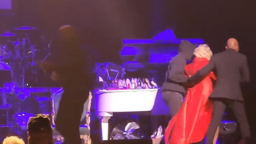 Patti LaBelle is rushed off the stage due to a bomb threat at a concert