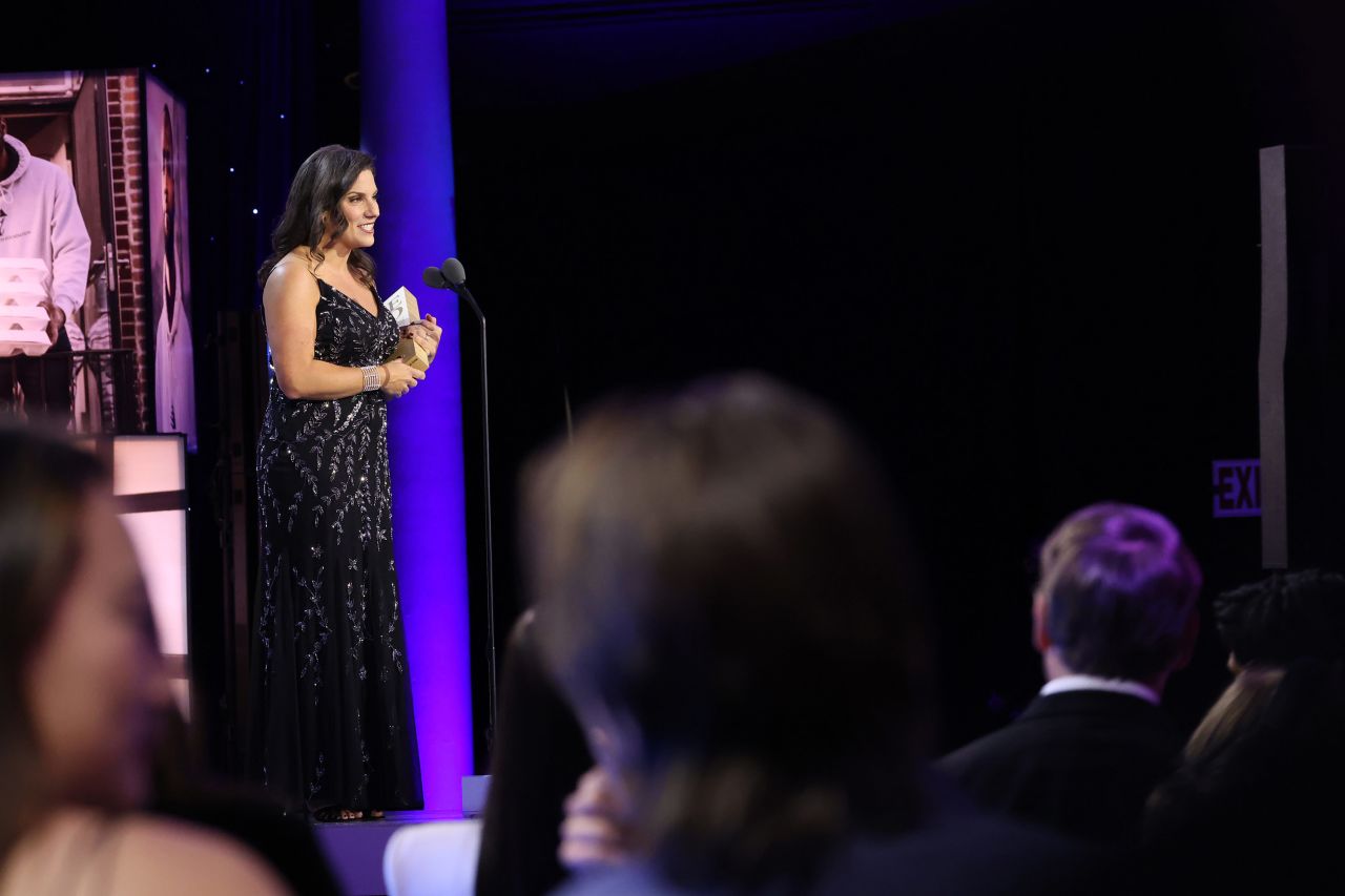 CNN Hero Nora El-Khouri Spencer accepts her award.