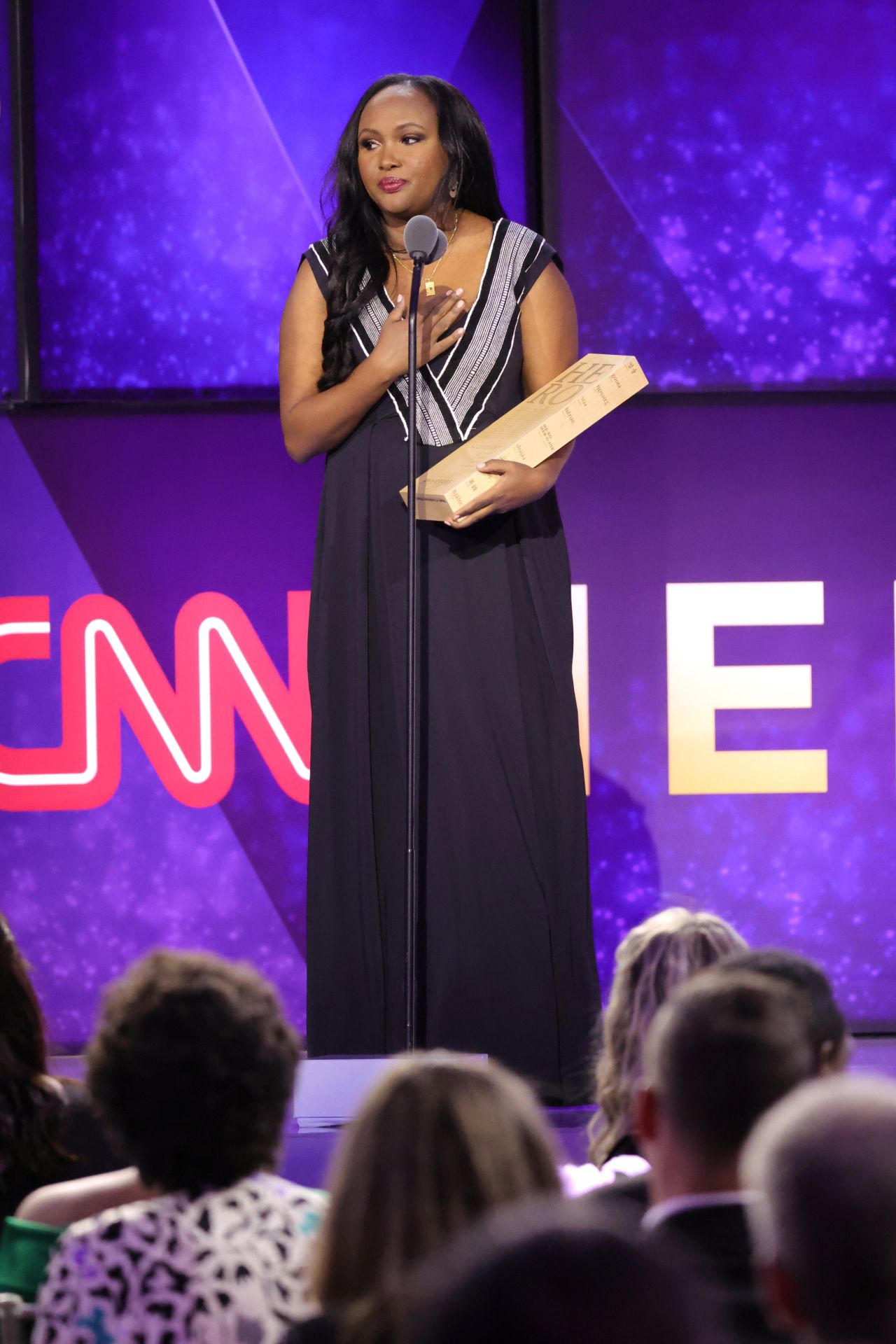 CNN Hero Meymuna Hussein-Cattan accepts her award.