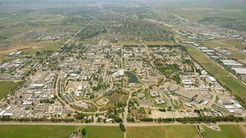 La foto aerea mostra il Lawrence Livermore National Laboratory a Livermore, in California.