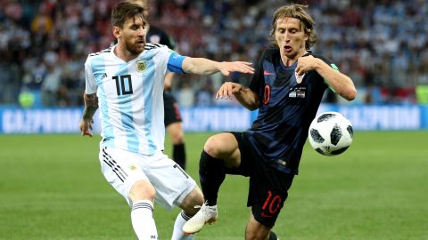 Croatia beat Argentina 3-0 in the group stages of the 2018 World Cup. 