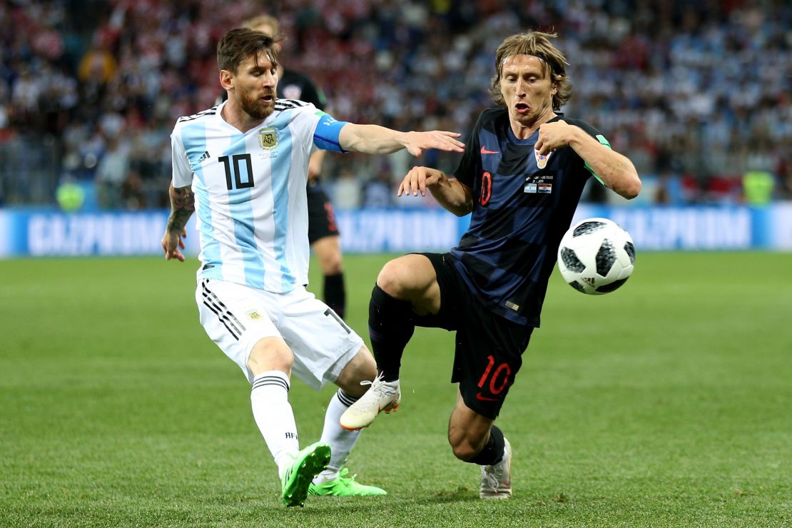 Croatia beat Argentina 3-0 in the group stages of the 2018 World Cup. 