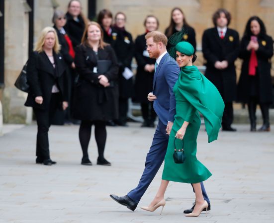 Harry and Meghan attend the annual Commonwealth Day service at London's Westminster Abbey in March 2020. This marked the couple's <a href="index.php?page=&url=https%3A%2F%2Fwww.cnn.com%2F2020%2F03%2F09%2Fuk%2Fharry-and-meghan-final-engagement-intl-scli-gbr%2Findex.html" target="_blank">final engagement as senior members of the royal family</a>.