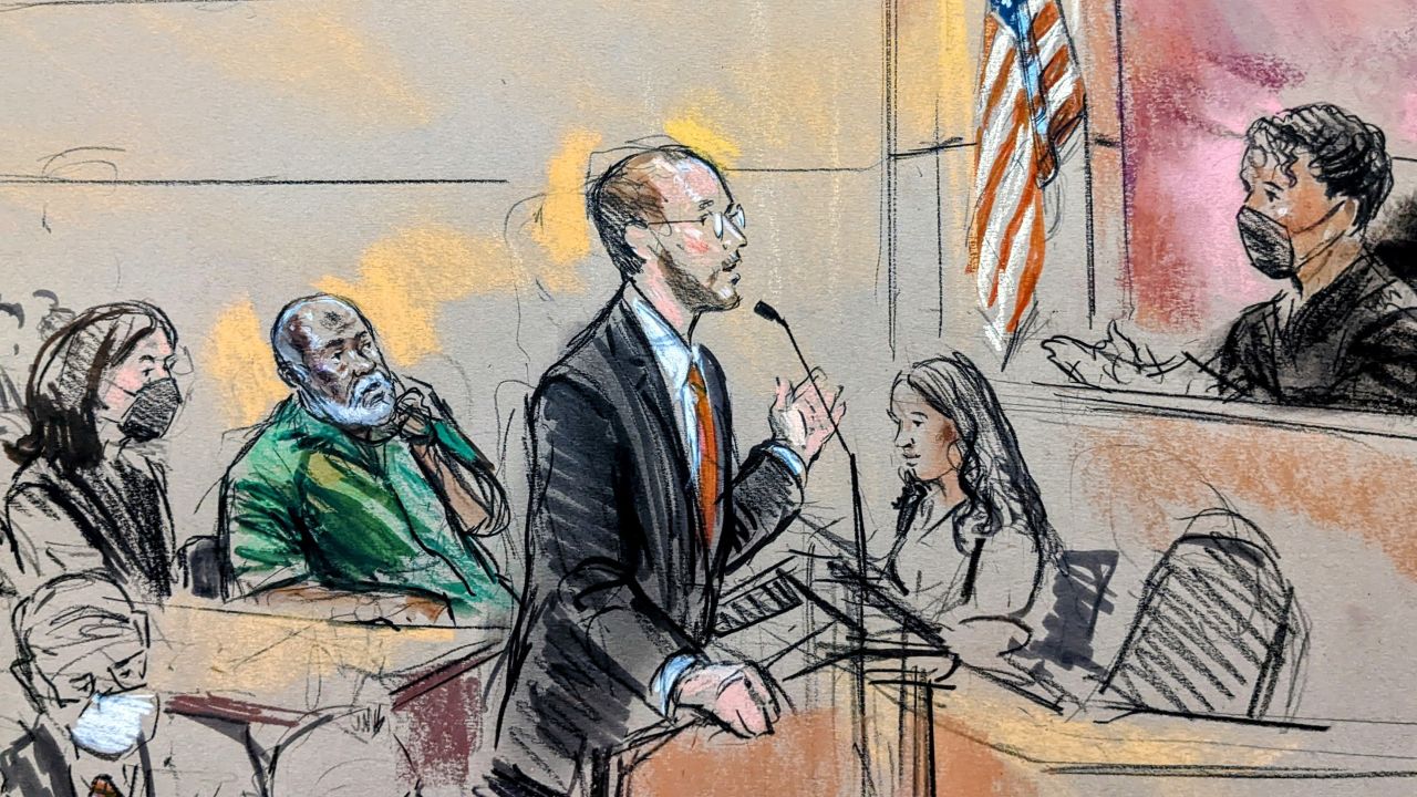 Lockerbie bombing suspect Abu Agila Mohammad Mas'ud Kheir Al-Marimi, seated in green, appeared in federal court in Washington, DC, on Monday, December 12.