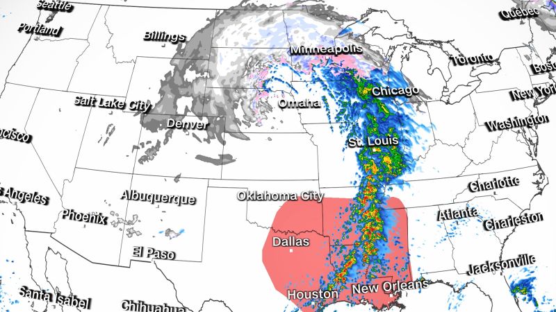 Weather forecast: Heavy snow and ice for the North and severe storm threat for the South | CNN