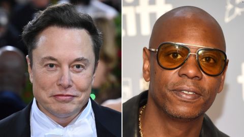 From left: Elon Musk and Dave Chappelle.