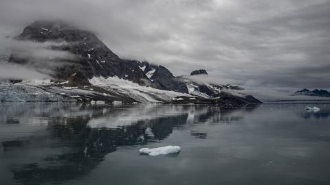 Fjords melt due to warm temperatures near Svalbard Islands, in the Arctic Ocean in Norway on July 19, 2022.