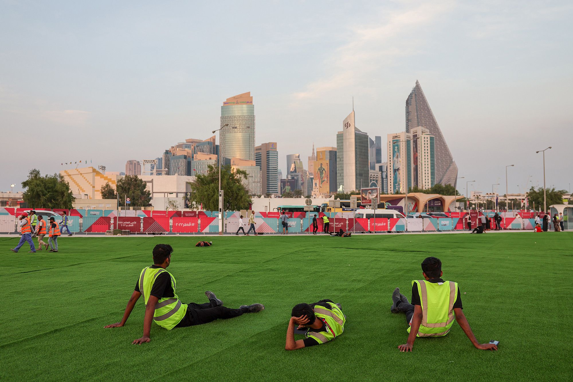 Qatar's migrant labourers queue to catch a glimpse of World Cup trophy- The  New Indian Express