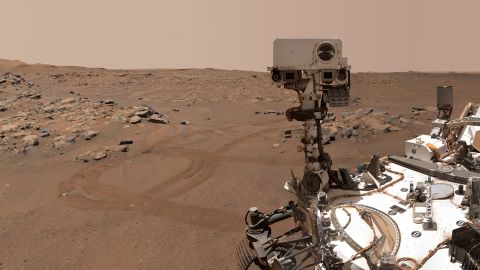 The Perseverance rover took a selfie on a nicknamed rock 