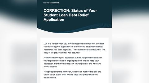 Student loan forgiveness: 9 million people received emails that mistkanely said their application was approved