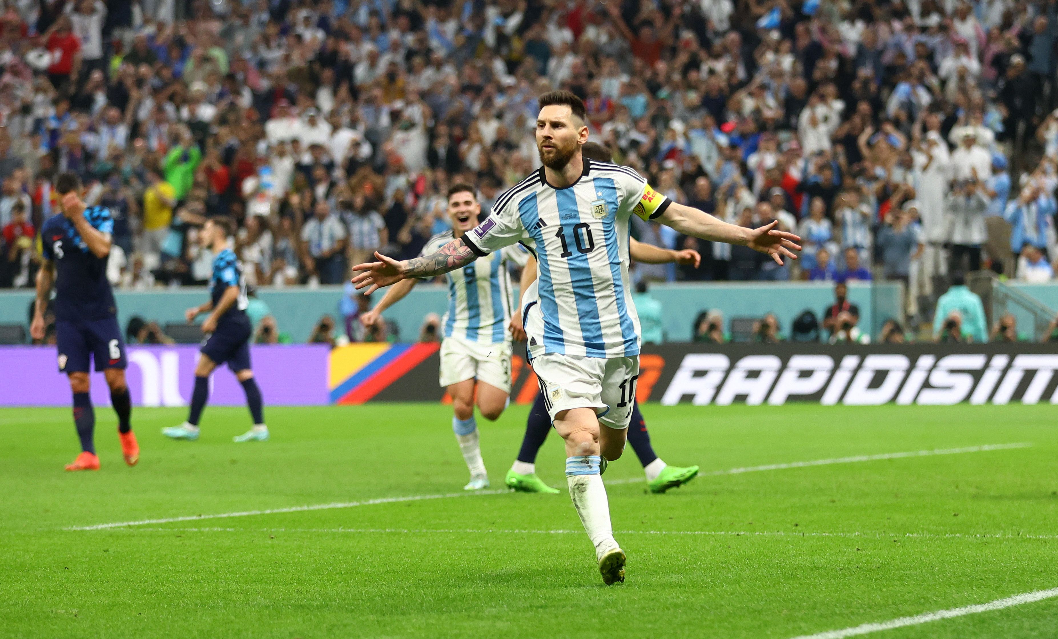 Messi, Argentina beat Croatia 3-0 to reach World Cup final