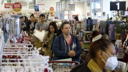 People shop at a HomeGoods store on November 10, 2022 in New York City.