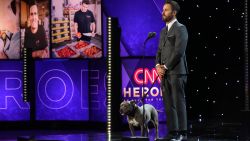 NEW YORK, NEW YORK - DECEMBER 11: Kuma Theroux and Justin Theroux speak onstage during the 16th annual CNN Heroes: An All-Star Tribute at the American Museum of Natural History on December 11, 2022 in New York City. (Photo by Kevin Mazur/Getty Images for CNN)