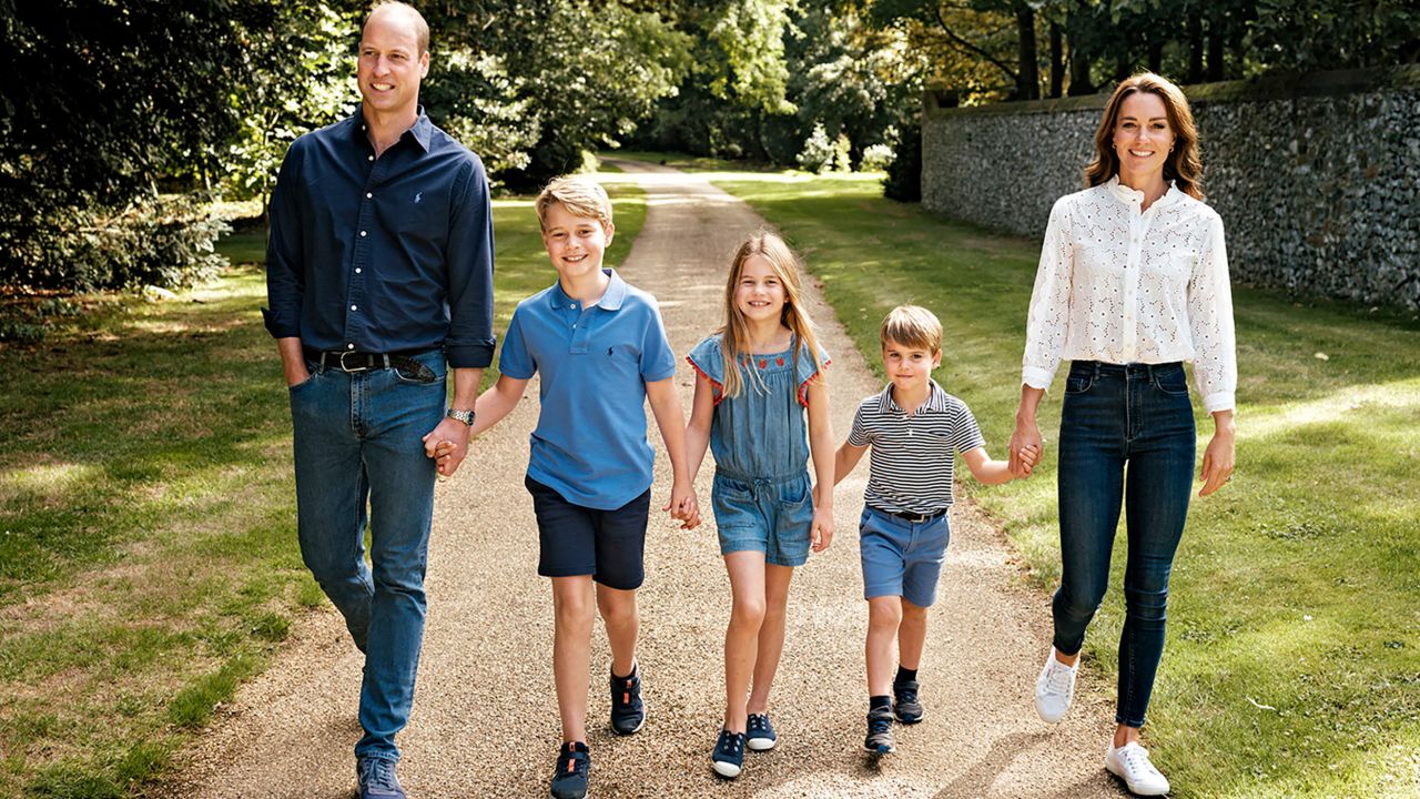 William and Kate's Christmas card image was shot earlier this year in Norfolk, eastern England.