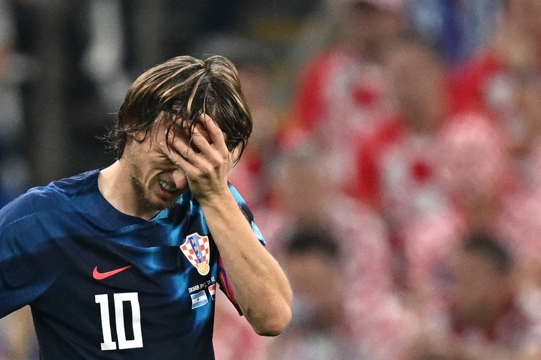 Luka Modric was unable to guide Croatia to a second consecutive World Cup final.
