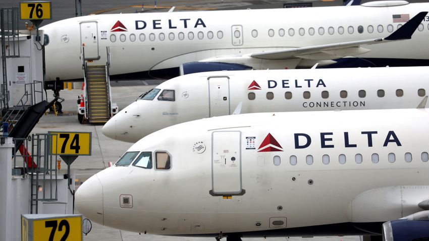 Delta Airlines passenger jets are pictured outside the newly completed 1.3 million-square foot $4 billion Delta Airlines Terminal C at LaGuardia Airport in the Queens borough of New York City, New York, U.S., June 1, 2022. 