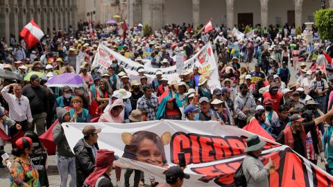 Demonstran di Arequipa, Peru. 