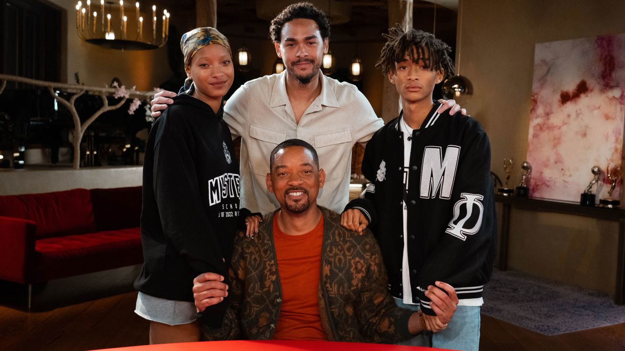 Will Smith and his children on "Red Table Talk." 