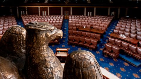 The chamber of the House of Representatives is seen at the Capitol on February 28, 2022.
