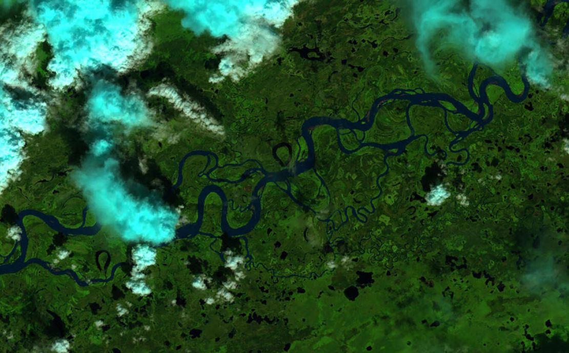 Data from SWOT will complement a developing USGS system to measure the elevation and flow of previously unmonitored Alaskan rivers. This image of the Yukon River near Stevens Village, Alaska, was taken by a Landsat satellite.
