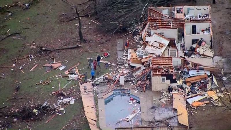 Video Shows Severely Damaged Homes As Tornadoes Rip Through Southern ...