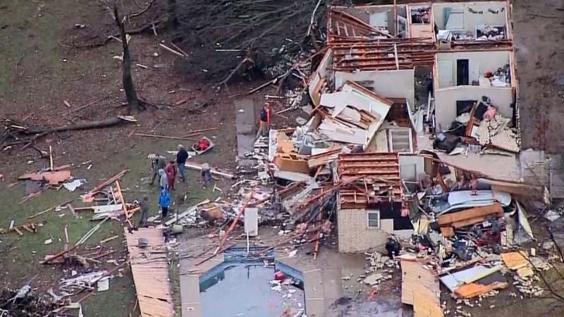 Video shows severely damaged homes as tornadoes rip through Southern states | CNN