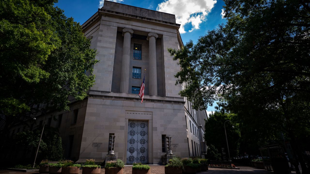 The Department of Justice building on Thursday, August 18, 2022, in Washington, DC.