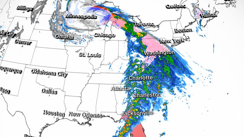 Weather forecast: Severe storm threat for Southeast as Northeast sees snow and ice | CNN