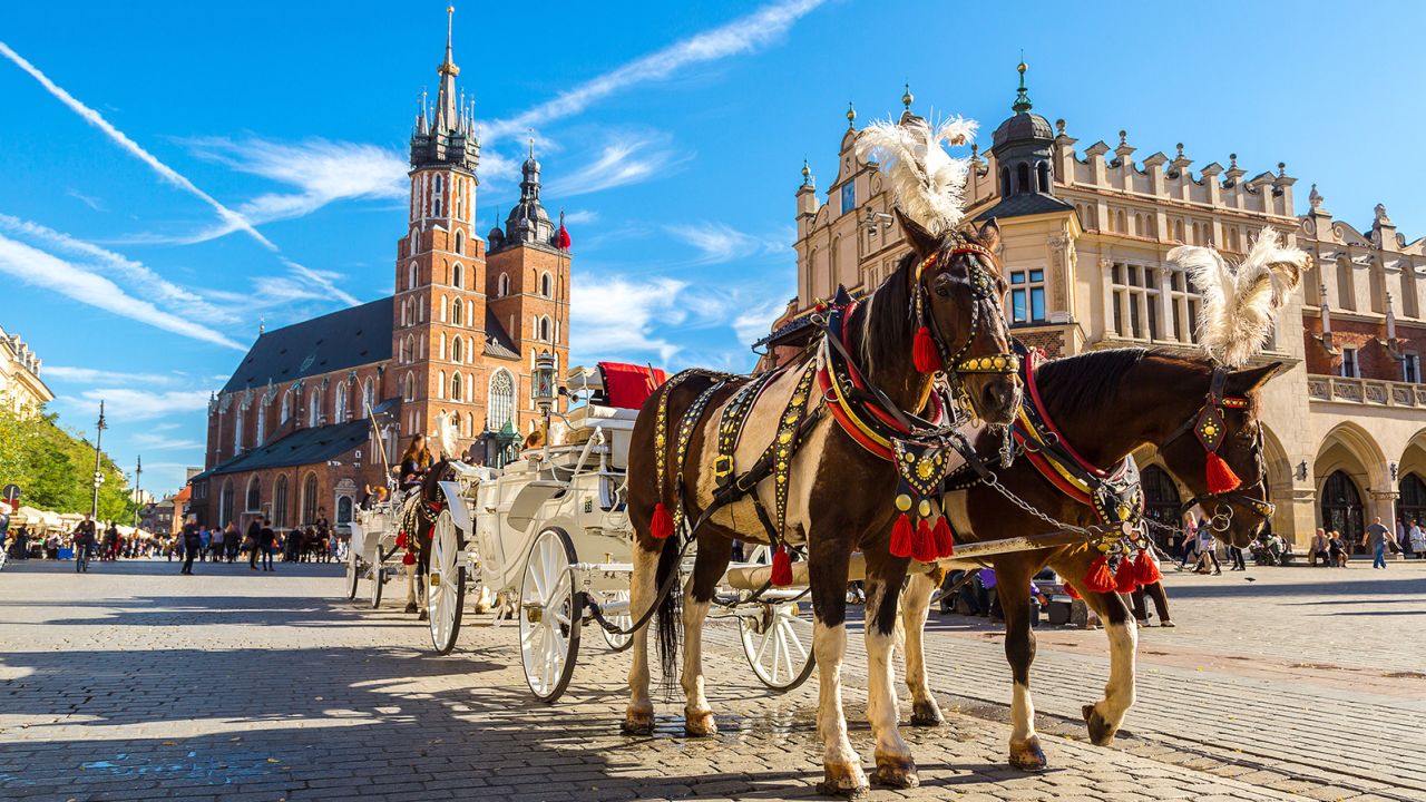 From the main square in Krakow, pictured, to forests, lakes and mountains, Poland invites exploration. 