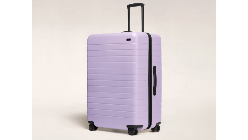 large purple luggage